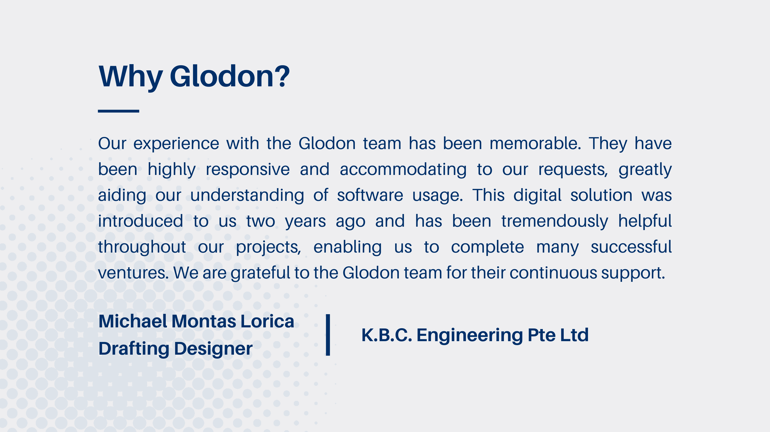 Glodon team provides responsive support. Adopting this digital solution 2 years ago significantly contributed to project success.